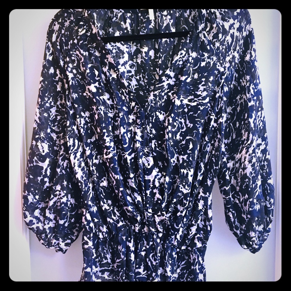 Joie floral print silk blouse